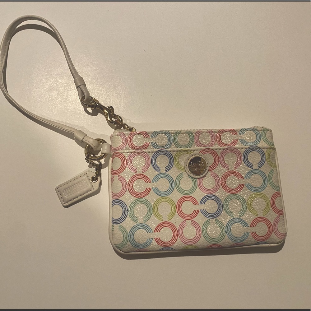 Coach White Wristlet - Picture 1 of 5
